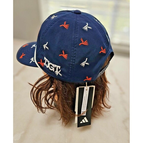 NWT Adidas Men's Summer Open Hat Snapback | Navy Blue TJGT Gold Rope - Picture 3 of 5